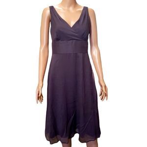 J. Crew Purple 💯% Silk Cocktail Dress Size 6